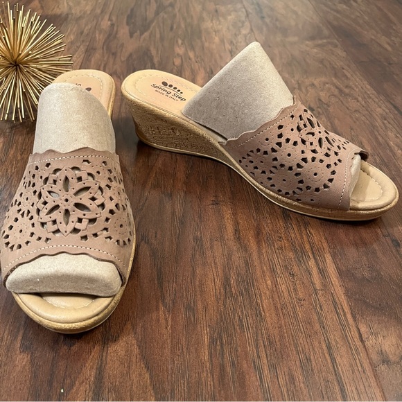 Spring Step Wedge Sandals Estella in Beige Size 10 (EU41) - Picture 10 of 10